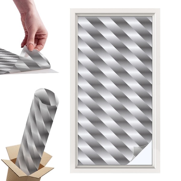 Okleina na okno mleczna Geometryczne pasy