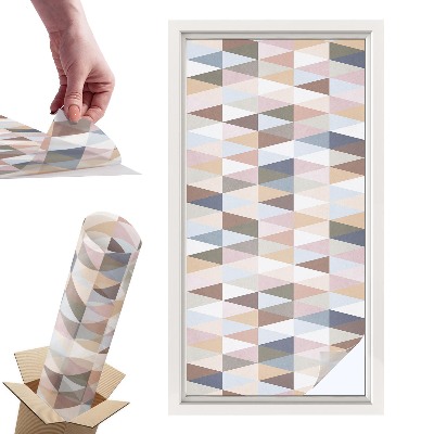 Naklejki witrażowe na drzwi Pastelowa symetria