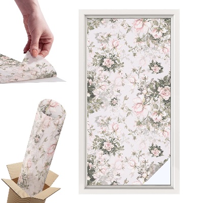 Witraż samoprzylepny na okno Kwiatowe piękno