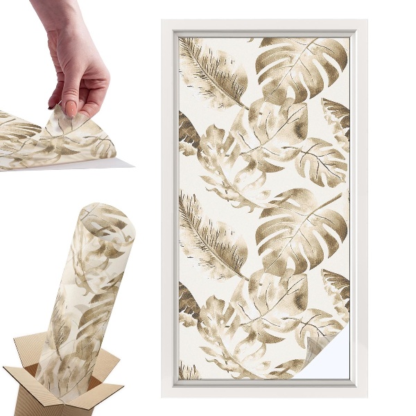 Witraż samoprzylepny na okno Tropikalne rośliny