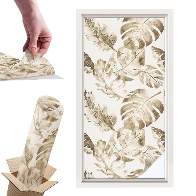 Witraż samoprzylepny na okno Tropikalne rośliny