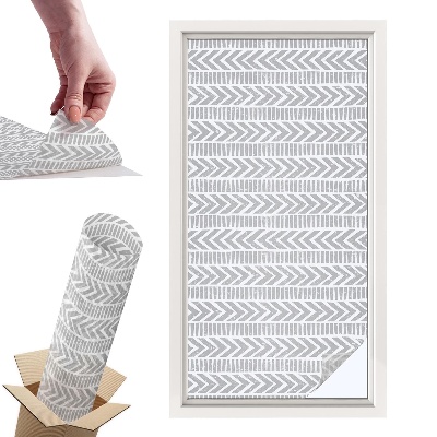 Witraż samoprzylepny na okno Geometryczne pasy