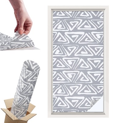 Okleina na okno mleczna Geometryczny minimalizm