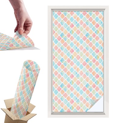 Naklejki witrażowe na drzwi Barwne akwarele