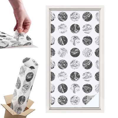 Okleina na okno mleczna Marmurowa elegancja