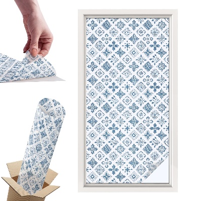 Okleina na okno mleczna Kwiatowy ornament