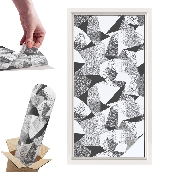 Naklejki witrażowe na drzwi Geometryczne figury