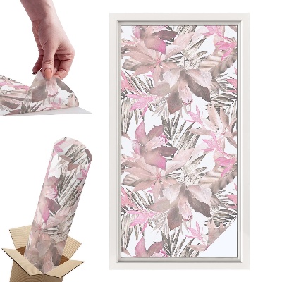 Naklejki witrażowe na drzwi Pastelowe kwiaty