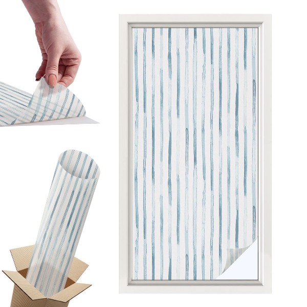 Witraż samoprzylepny na okno Pionowe pasy