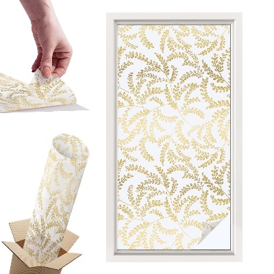 Witraż samoprzylepny na okno Roślinny wzór