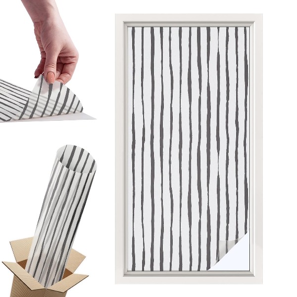 Okleina na okno mleczna Pionowe pasy