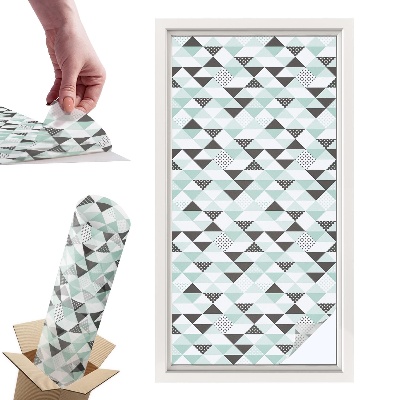 Witraż samoprzylepny na okno Trójkątne wzory