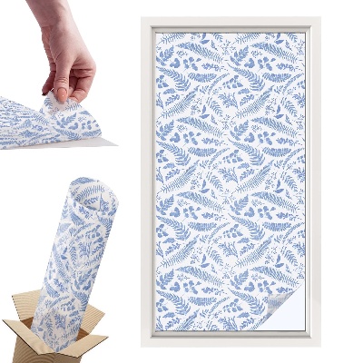 Witraż samoprzylepny na okno Liście paproci