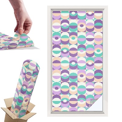 Witraż samoprzylepny na okno Kolorowe wzory