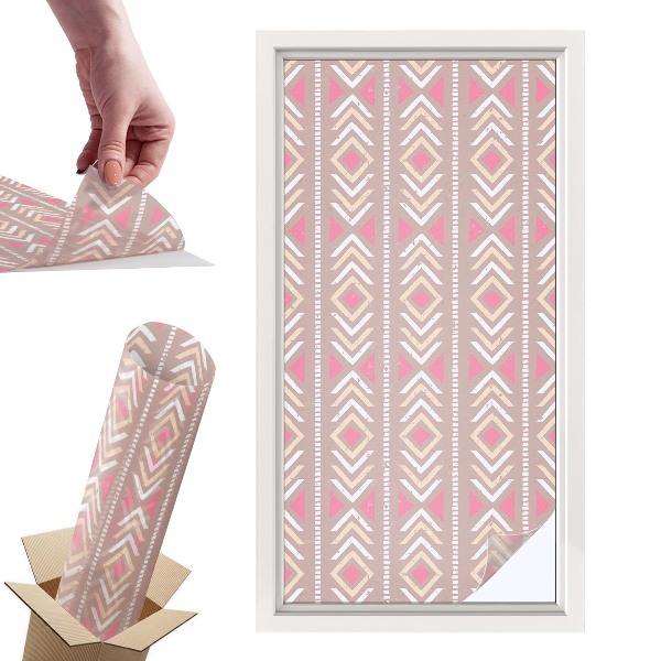 Okleina na okno mleczna Etniczne romby