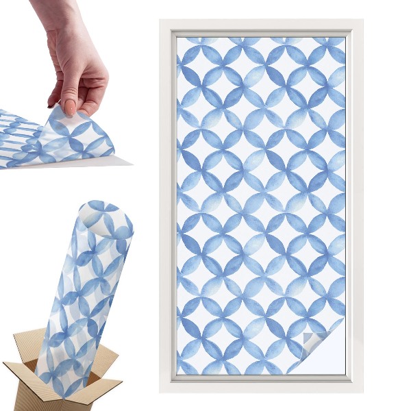 Okleina na okno mleczna Geometryczne kwiaty