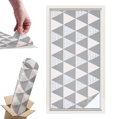 Naklejki witrażowe na drzwi Nowoczesna geometria