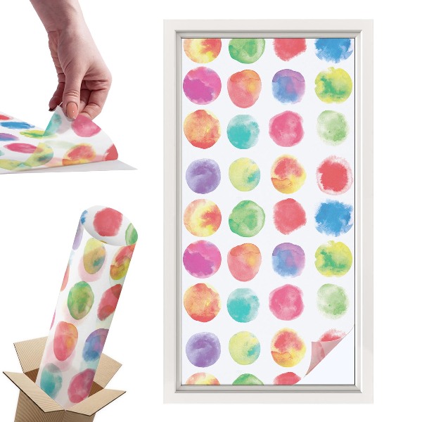 Naklejki witrażowe na drzwi Kolorowe kółka