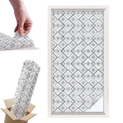 Witraż samoprzylepny na okno Rombowa harmonia