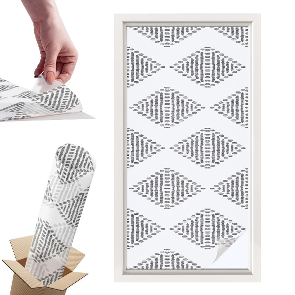 Naklejki witrażowe na drzwi Geometryczne diamenty