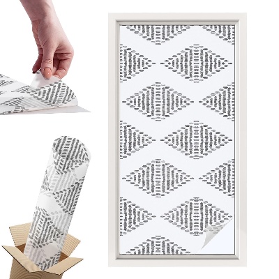 Naklejki witrażowe na drzwi Geometryczne diamenty