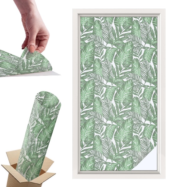 Naklejki witrażowe na drzwi Zielona harmonia