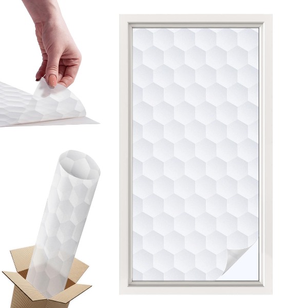 Okleina na okno mleczna Biała mozaika