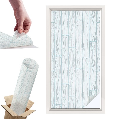 Naklejki witrażowe na drzwi Drewniany wzór