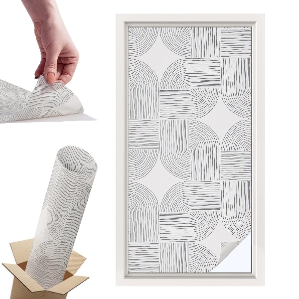 Witraż samoprzylepny na okno Spokojna symetria