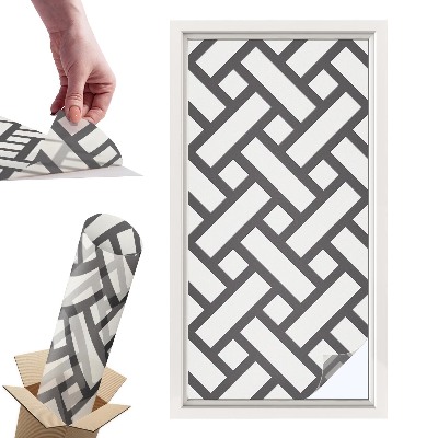 Okleina na okno mleczna Przeplatające prostokąty