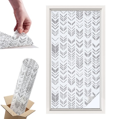 Okleina na okno mleczna Wzór strzałek