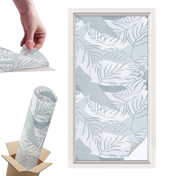 Naklejki witrażowe na drzwi Subtelne liście