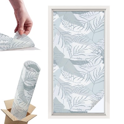 Naklejki witrażowe na drzwi Subtelne liście