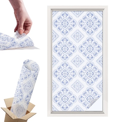 Witraż samoprzylepny na okno Geometryczny wzór