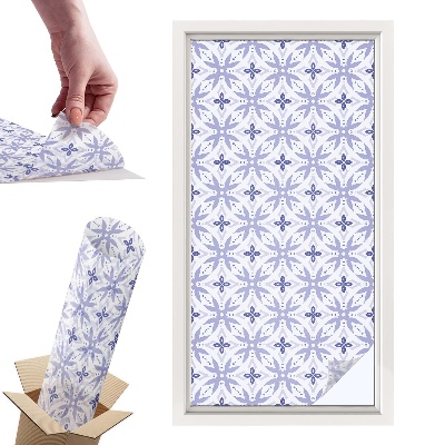 Witraż samoprzylepny na okno Fioletowe wzory