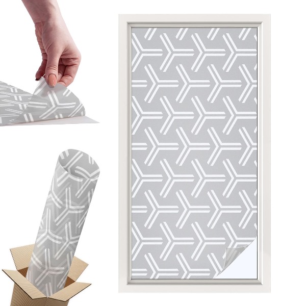 Okleina na okno mleczna Minimalistyczne linie