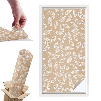 Naklejki witrażowe na drzwi Liście natura