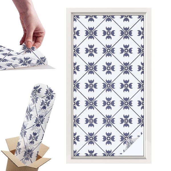 Naklejki witrażowe na drzwi Roślinny motyw