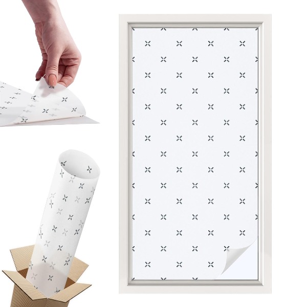 Okleina na okno mleczna Geometryczne krzyżyki