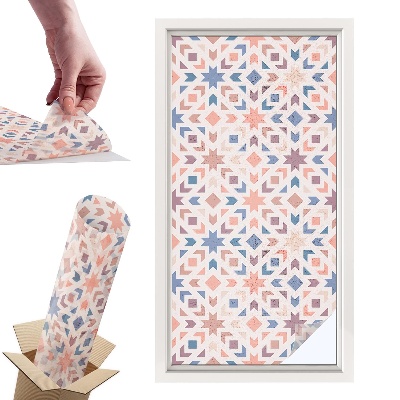 Naklejki witrażowe na drzwi Kolorowe wzory