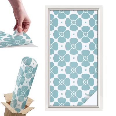 Naklejki witrażowe na drzwi Kwiatowa symetria