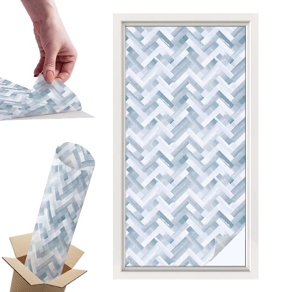 Witraż samoprzylepny na okno Geometryczny wzór