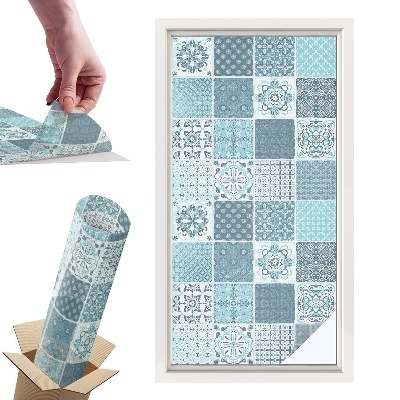 Okleina na okno mleczna Boho kafelki