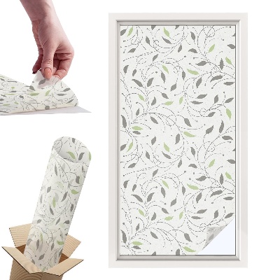 Okleina na okno mleczna Liście pędów