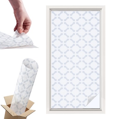 Naklejki witrażowe na drzwi Geometryczna elegancja