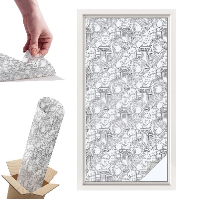 Okleina na okno mleczna Klasyczne portrety