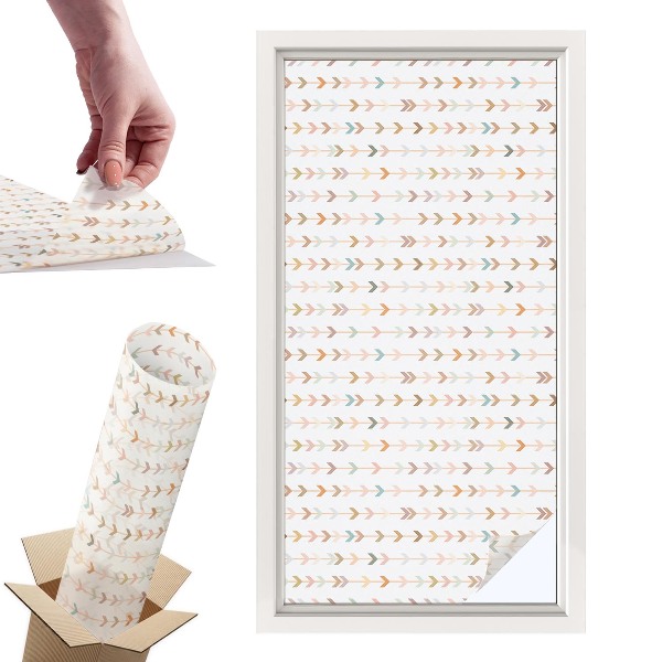 Naklejki witrażowe na drzwi Strzałkowy wzór