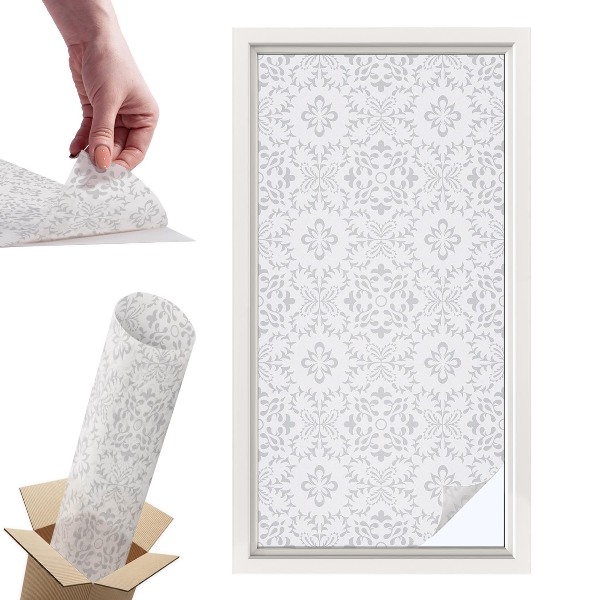 Naklejki witrażowe na drzwi Roślinne ornamenty