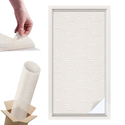 Okleina na okno mleczna Liniowe trójkąty