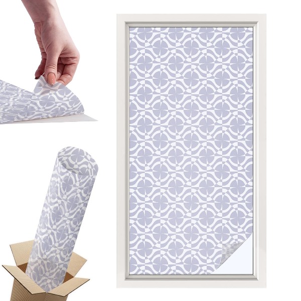 Witraż samoprzylepny na okno Fioletowa symetria